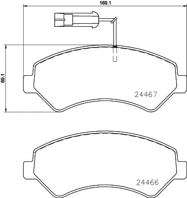 1x  MINTEX Brake Pad Set