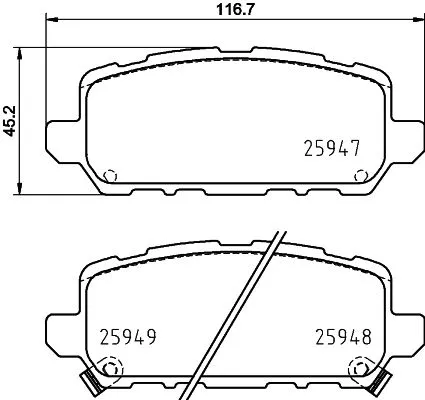 MINTEX MINTEX MDB3867 1x MINTEX MDB3867 Brake Pad Set 