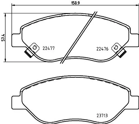 1x  MINTEX Brake Pad Set