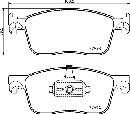1x  MINTEX Brake Pad Set