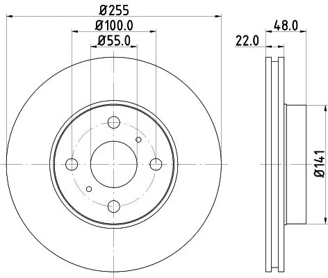 1x  MINTEX Brake Disc