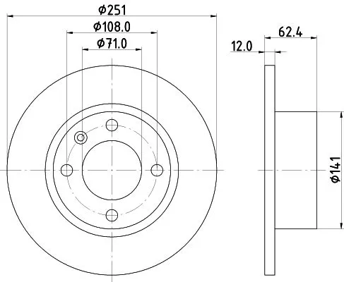 1x  MINTEX Brake Disc