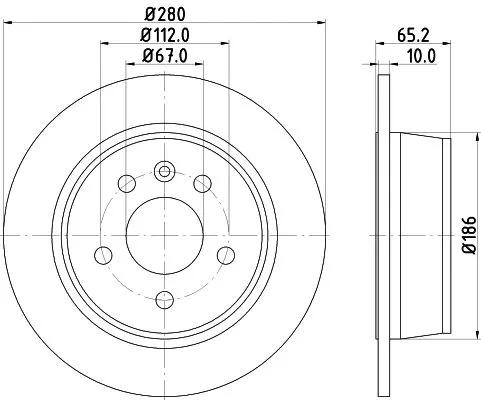 1x MINTEX MDC1040 Brake Disc