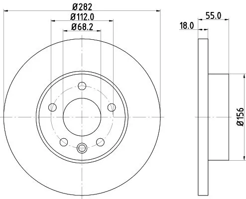1x  MINTEX Brake Disc