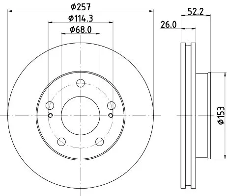 1x MINTEX MDC1056 Brake Disc