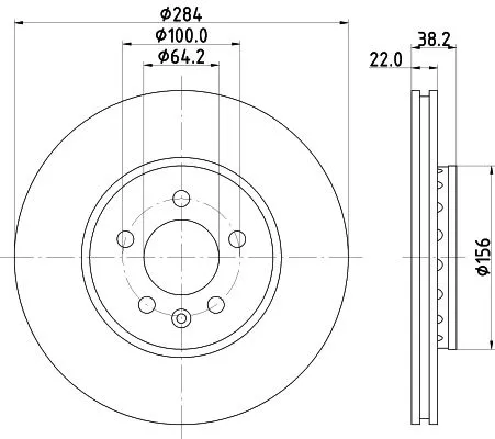 1x  MINTEX Brake Disc