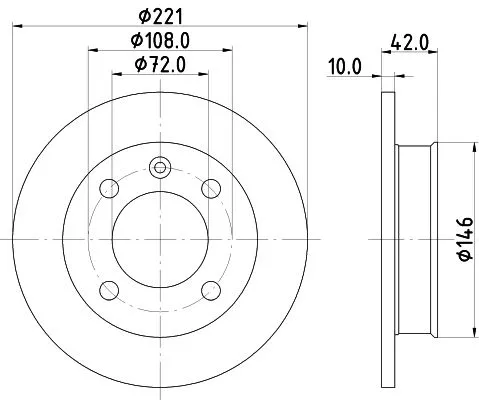 1x MINTEX MDC11 Brake Disc
