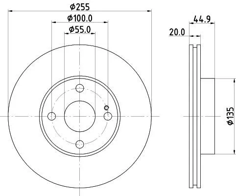 MINTEX MINTEX MDC1295 1x MINTEX MDC1295 Brake Disc 
