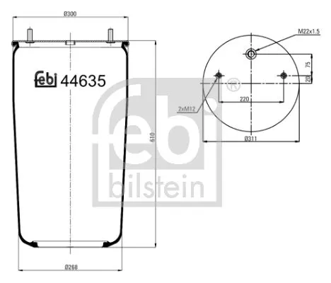 FEBI BILSTEIN FEBI BILSTEIN 44635 Febi Air Bag Suspension Spring 