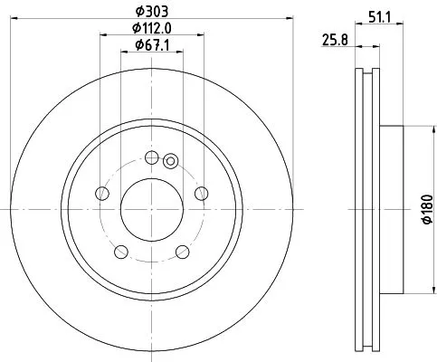 1x  MINTEX Brake Disc