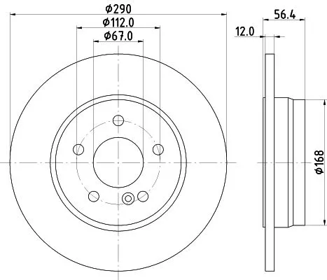 1x  MINTEX Brake Disc