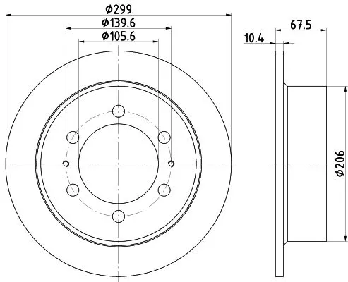 1x MINTEX MDC1371 Brake Disc