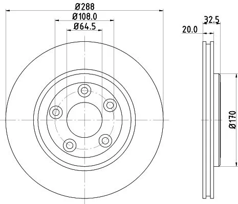 1x  MINTEX Brake Disc
