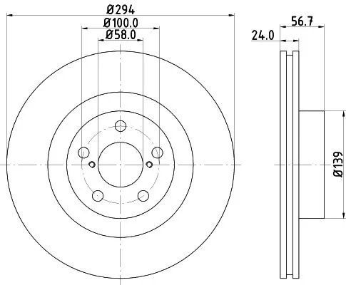 1x  MINTEX Brake Disc