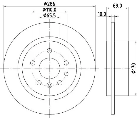1x  MINTEX Brake Disc