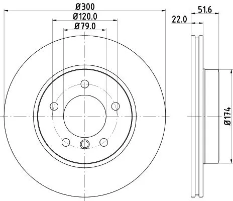 1x  MINTEX Brake Disc