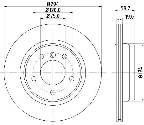 MINTEX MINTEX (MDC1384C) 1x  MINTEX Brake Disc 