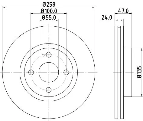 1x  MINTEX Brake Disc