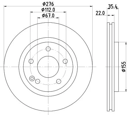 1x MINTEX MDC1421 Brake Disc