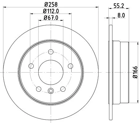 1x MINTEX MDC1422 Brake Disc