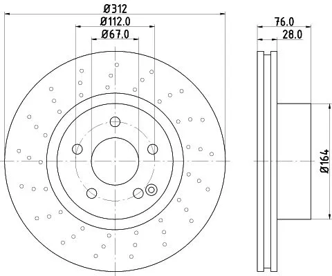 1x MINTEX MDC1426 Brake Disc
