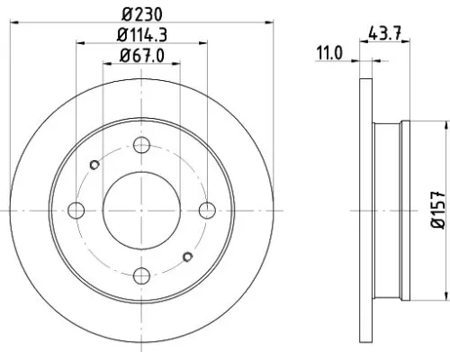 1x MINTEX MDC1460 Brake Disc
