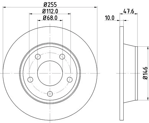 1x MINTEX MDC1462 Brake Disc
