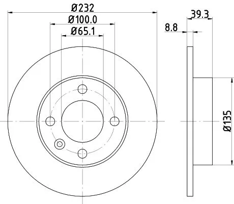 1x MINTEX MDC1470 Brake Disc