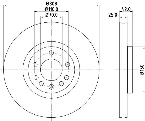 1x  MINTEX Brake Disc