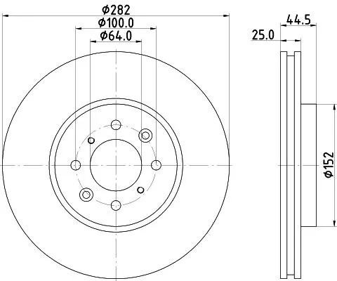 1x  MINTEX Brake Disc