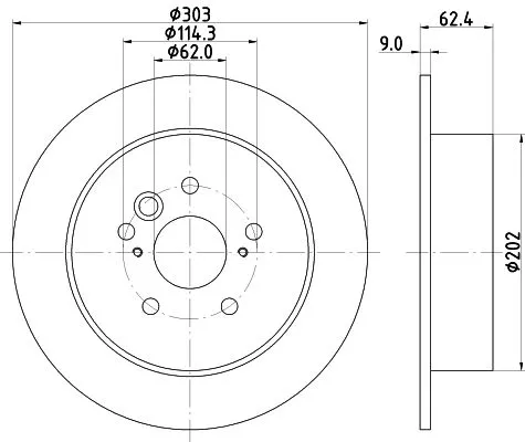 1x MINTEX MDC1513 Brake Disc