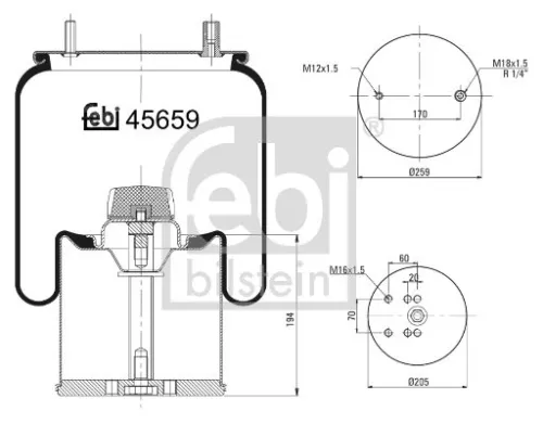 Febi Air Bag Suspension Spring