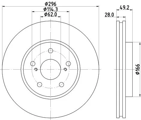 MINTEX MINTEX MDC1564 1x MINTEX MDC1564 Brake Disc 