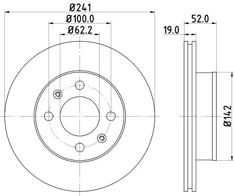 1x  MINTEX Brake Disc