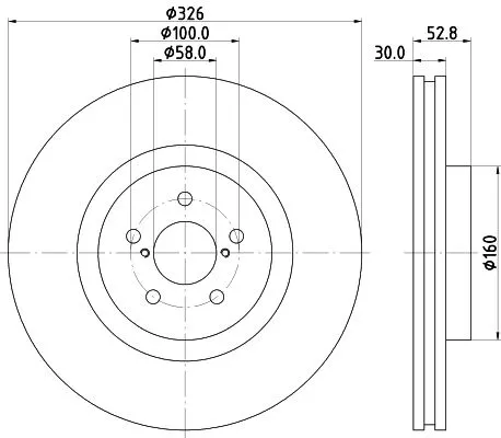 1x  MINTEX Brake Disc