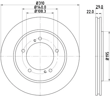 1x MINTEX MDC1591 Brake Disc