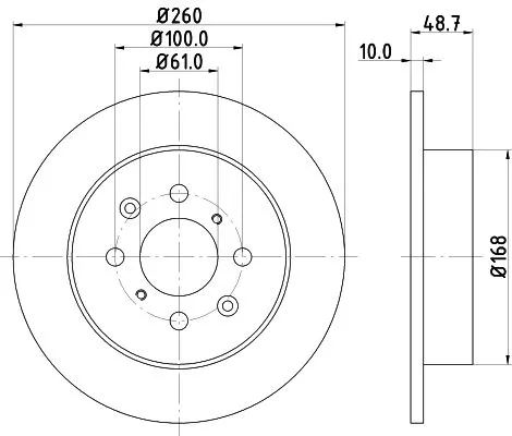 1x MINTEX MDC1601 Brake Disc