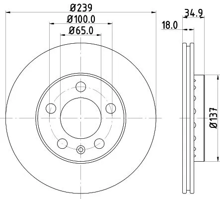 1x  MINTEX Brake Disc