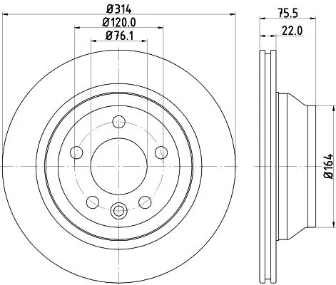1x  MINTEX Brake Disc