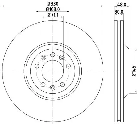 1x  MINTEX Brake Disc