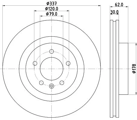 1x  MINTEX Brake Disc