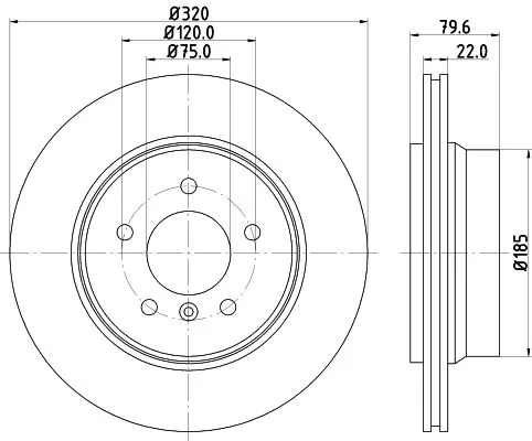 1x  MINTEX Brake Disc
