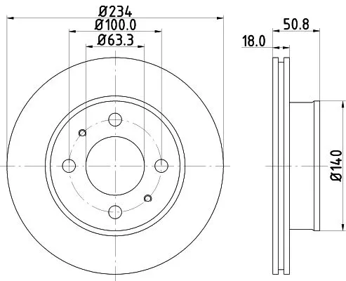 1x  MINTEX Brake Disc