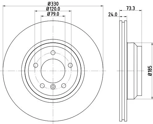 MINTEX MINTEX (MDC1732C) 1x  MINTEX Brake Disc 