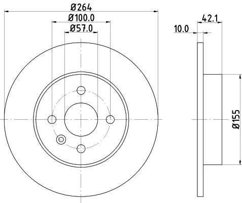 1x MINTEX MDC1791 Brake Disc