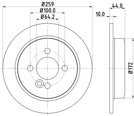 1x  MINTEX Brake Disc