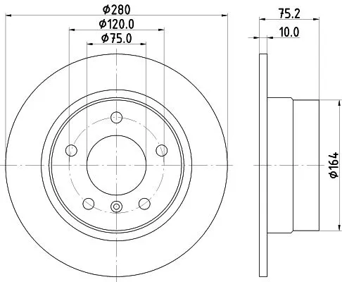 1x  MINTEX Brake Disc