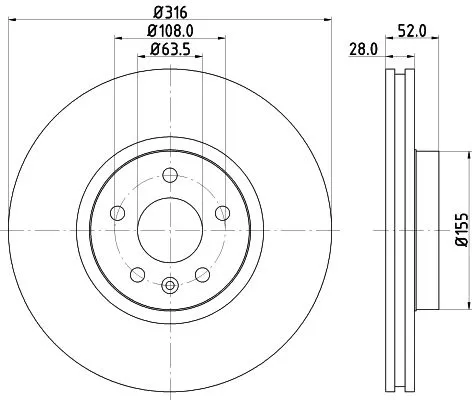 1x  MINTEX Brake Disc