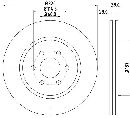1x  MINTEX Brake Disc