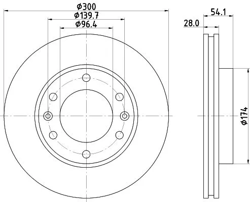 1x MINTEX MDC1835 Brake Disc